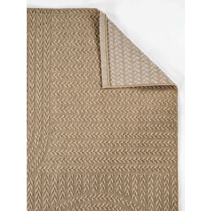 Sisaluna 4443 Bej Jüt Tabanlı Modern Dokuma Kilim Sisal Hasır Halı 200x300 cm