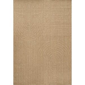 Sisaluna 4443 Bej Jüt Tabanlı Modern Dokuma Kilim Sisal Hasır Halı