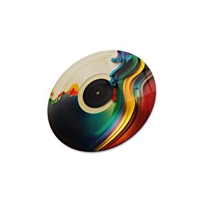 Plak Yuvarlak Cam Tablo | Hediyelik, Dekoratif, Ofis, Mutfak 30x30 cm