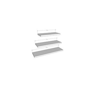 Modern Organizer Düzenleyici Dekoratif Kitaplık Banyo Mutfak 3'lü Duvarrafı