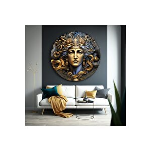 Medusa Yuvarlak Cam Tablo | Hediyelik, Dekoratif, Ofis, Mutfak