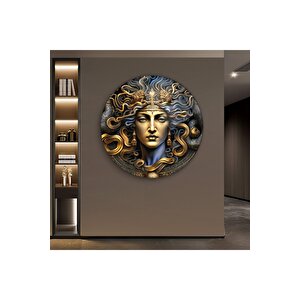 Medusa Yuvarlak Cam Tablo | Hediyelik, Dekoratif, Ofis, Mutfak