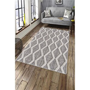 Makinede Yıkanabilir Leke Tutmaz  multi Deko Deri Kaymaz Taban Simetrik Salon Saçaksız Halı A251 100x300 cm