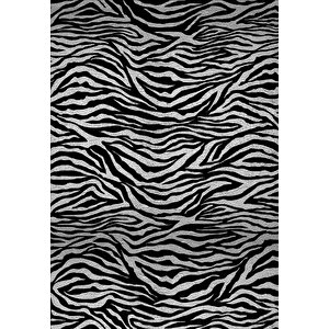 Makinede Yıkanabilir Leke Tutmaz  siyah Pvc Deri Kaymaz Taban Tasarım Salon Saçaksız Halı A260-1 120x180 cm