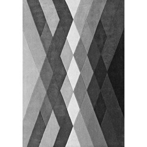 Makinede Yıkanabilir Leke Tutmaz  gri Deko Deri Kaymaz Taban Modern Salon Saçaksız Halı A185 80x200 cm