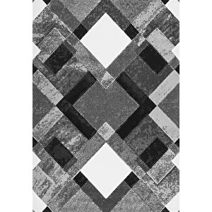 Makinede Yıkanabilir Leke Tutmaz  gri Deko Deri Kaymaz Taban Modern Salon Saçaksız Halı A230 180x280 cm