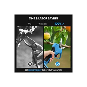 Alman 2'li Pro 40-30 Mm Çift Kademe Çift Akü V258 Yağlı Budama Makası Ve Budama Testeresi Seti