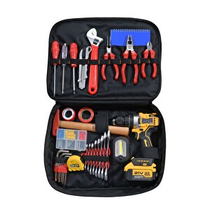 Elektronik El Takım Çantası M - Orta Boy, 19 Bölmeli, Dayanıklı Metal Fermuarlı