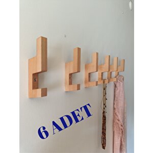 Ahşap Modern Askılık, Banyo Antre Çocuk Odası Duvar Askısı,  Minimalist Hediyelik