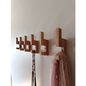 Ahşap Modern Askılık, Banyo Antre Çocuk Odası Duvar Askısı,  Minimalist Hediyelik
