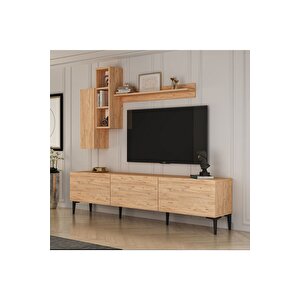 Daffy 180 Cm Raflı Dolaplı Tv Ünitesi Atlantik Çam