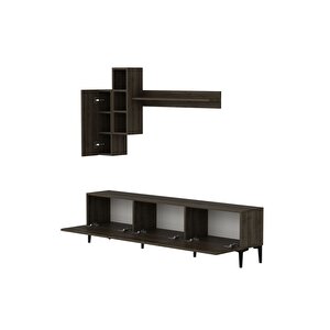 Daffy 180 Cm Raflı Dolaplı Tv Ünitesi Ceviz