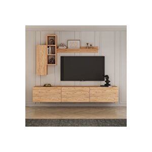 Tiger 180 Cm Raflı Tv Ünitesi Atlantik Çam Atlantik Çam