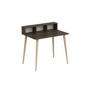 Ronas Ahşap Ayaklı Çalışma Masası Ceviz 90cm Ceviz Safirmeşe