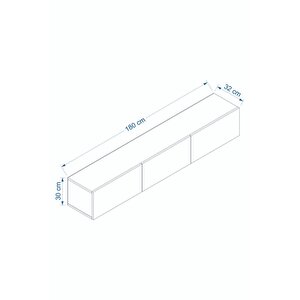 South Tv Ünitesi 180 Cm Antrasit