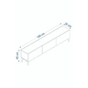 North Tv Ünitesi 180 Cm Antrasit
