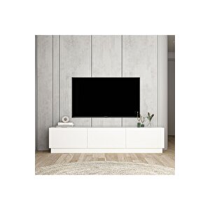 West 150 Cm Bazalı Tv Sehpası Beyaz Beyaz