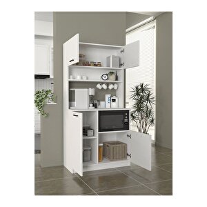 Tuco Çok Amaçlı Mutfak Dolab & Mikrodalga Fırın Dolabı & Banyo Dolabı 180x90 Cm Beyaz
