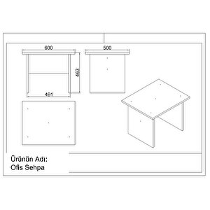 Ofis Masa Makam Takımı Ofis Masası + Keson + Kitaplık + Dolap + Sehpa + Dosya Dolabı