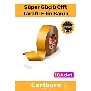 Premium Seri Süper Güçlü Genel Amaçlı Şeffaf Pp Özellikli Çift Taraflı Film Transfer Bant - 10 Adet