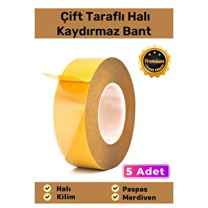 Özel Üretim Halı Kilim Sabitleme Yapıştırma Kaydırmaz Çift Taraflı Bant 48mm X 10mt - 5 Adet