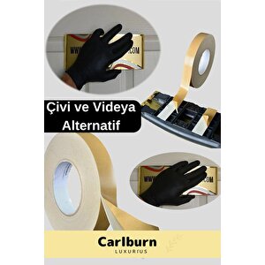 Süper Güçlü Uzun Ömürlü Kuvvetli Yapışkan Kolay İz Bırakmaz Çift Taraflı Köpük Bant 10mt -  2 Adet