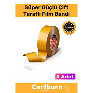 Premium Seri Süper Güçlü Genel Amaçlı Şeffaf Pp Özellikli Çift Taraflı Film Transfer Bant - 5 Adet