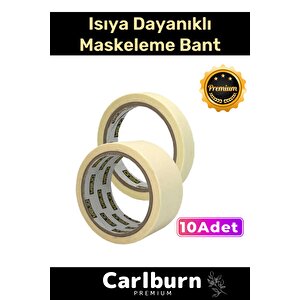 Isıya Dayanıklı Krep Kağıt Kolay Sökülebilen Kağıt 25mt Maskeleme Boya Badana Bandı - 10 Adet
