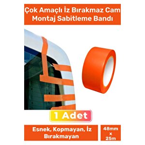 Özel Üretim Çok Amaçlı Araba Kopmayan İz Bırakmaz Pvc 25 Metre Cam Montaj Sabitleme Bandı - 1 Adet