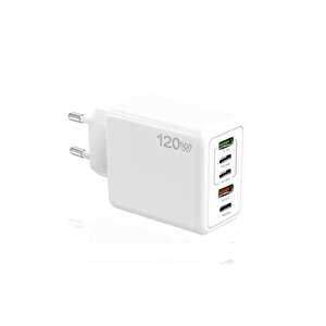 Schitec 120w 3 Type-c + 2 Usba Toplam 5 Çıkışlı Ev Tipi Şarj Aleti Set 3a 45w Type-c To Type-c 1metre Süper Hızlı Data Ve Şarj Kab