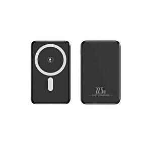 Schitec 22.5w Magsafe Kablosuz 5000mah Powerbank Alüminyum Siyah Yk911