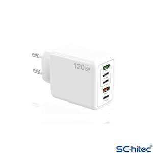 Schitec 120w 3 Type-c + 2 Usba Toplam 5 Çıkışlı Ev Tipi Şarj Aleti Set 6a 120w Type-c To Type-c 2metre Süper Hızlı Data Ve Şarj Ka