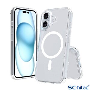 Schitec İphone 16 Magsafe Özellikli Şeffaf Kılıf