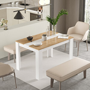 Lena Yemek Masası 120x80 Sepet-beyaz