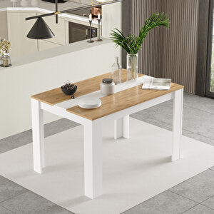 Lena Yemek Masası 120x80 Sepet-beyaz