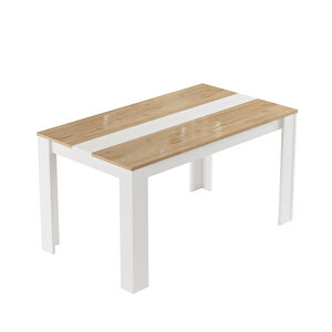 Robin Home Lena Yemek Masası 140x80 Sepet-beyaz