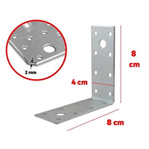 Metal Gönye Köşe Bağlantısı 40x80x80 2mm