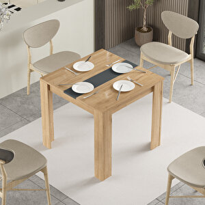Robin Home Lena Yemek Masası 80x80 Sepet-antrasit