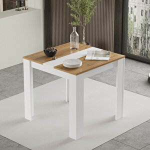 Lena Yemek Masası 80x80 Sepet-beyaz