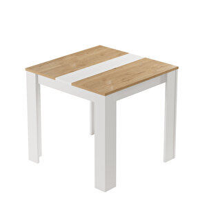 Robin Home Lena Yemek Masası 80x80 Sepet-beyaz