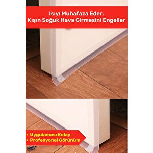 Rüzgar Kesici Ses Böcek Toz Önleyici Yalıtım Kapı Pencere Isı Izolasyon Şeffaf Şerit Bant 5mt 2 Adet