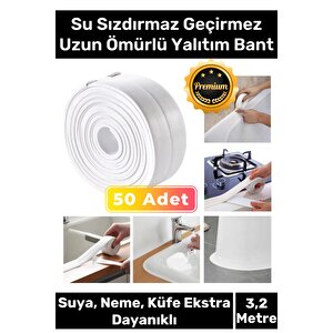 Premium Su Geçirmez Sızdırmaz Dayanıklı Lavabo Pvc Kenar Küf Önleyici 3.2m 50 Adet İzolasyon Bant