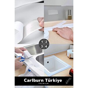 Premium Su Geçirmez Sızdırmaz Dayanıklı Lavabo Pvc Yağ Kenar Küf Önleyici 3.2m 3 Adet İzolasyon Bant