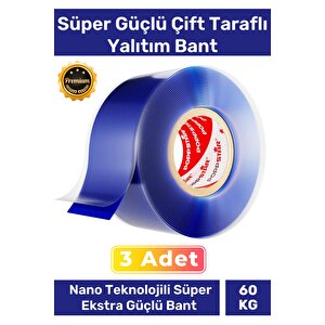 Ekstra Güçlü Hava Su Sızdırmaz İzolasyon  Çok Amaçlı Çift Taraflı Silikon Bant 18mm X 1.5m - 3 Adet
