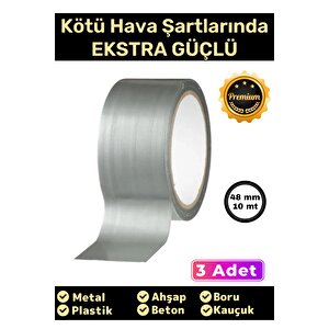 Özel Üretim Çok Amaçlı Su Geçirmez Sızdırmaz Güçlü Dayanıklı Izolasyon Gri Tamir Bandı 48 Mm 3x10 Mt