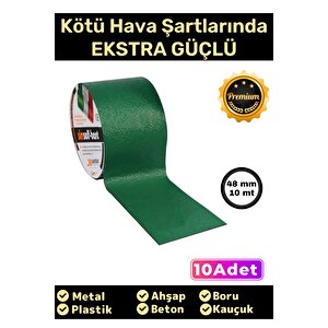 Süper Güçlü Su Geçirmez Sızdırmaz Yeşil Renk Çok Amaçlı Tamir İzolasyon Bandı 48mm X 10m - 10 Adet