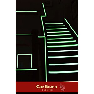 Karanlıkta Işık Veren Yansıyan 4 Metre Fosforlu Yeşil Şerit Bant Kendinden Yapışkanlı Reflektör Bant