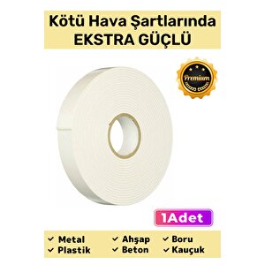 Süper Güçlü Uzun Ömürlü Kuvvetli Yapışkan Kolay Uygulanır İz Bırakmaz Çift Taraflı Köpük Bant