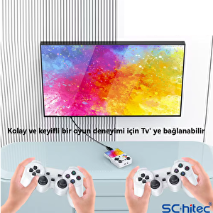 ScHitec 3.5 Inç Mini HDMI Çıkışlı Taşınabilir Retro Oyun Konsolu 20000+ Oyunlu El Atari