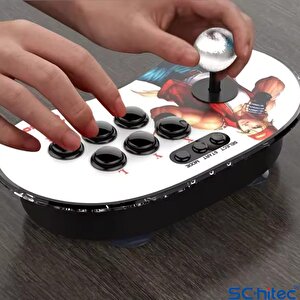ScHitec 4K Arcade Oyun Konsolu 10000 Retro Oyunlu 2 Kablosuz Joystickli A16